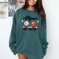 Mom Of Both Basketball Baseball Mom Comfort Colors Sweatshirt Chalky Mint