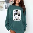 Mom Of Both Volleyball And Baseball Mom For Women Messy Bun Comfort Colors Sweatshirt Chalky Mint Mom Of Both Volleyball And Baseball Mom For Women Messy Bun Comfort Colors Sweatshirt Chalky Mint