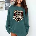 Moms Against Baseball Pants Baseball Mom Premium Tri-Blend Comfort Colors Sweatshirt Chalky Mint