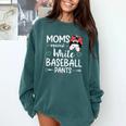 Moms Against White Baseball Pants For a Baseball Mom Comfort Colors Sweatshirt Chalky Mint