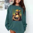 Mona Lisa Baseball Trending Aesthetic Streetwear Comfort Colors Sweatshirt Chalky Mint