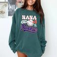 Nana Rookie Of Year 1st Birthday Baseball Theme Matching Comfort Colors Sweatshirt Chalky Mint