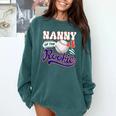 Nanny Rookie Of Year 1st Birthday Baseball Theme Matching Comfort Colors Sweatshirt Chalky Mint