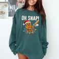 Oh Snap Gingerbreadman Christmas Baseball Humor Comfort Colors Sweatshirt Chalky Mint Oh Snap Gingerbreadman Christmas Baseball Humor Comfort Colors Sweatshirt Chalky Mint