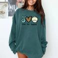Peace Love Baseball Lover Motif For Women Pink Baseball Mom Comfort Colors Sweatshirt Chalky Mint Peace Love Baseball Lover Motif For Women Pink Baseball Mom Comfort Colors Sweatshirt Chalky Mint