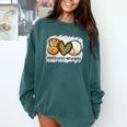 Peace Love Baseball Mom Leopard Print Mother's Day Comfort Colors Sweatshirt Chalky Mint Peace Love Baseball Mom Leopard Print Mother's Day Comfort Colors Sweatshirt Chalky Mint