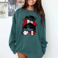 Peruvian Baseball Mom Peru Flag Baseball Girl Comfort Colors Sweatshirt Chalky Mint