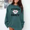 Pitches Be Crazy Baseball Moms Softball Players Hey Batter Comfort Colors Sweatshirt Chalky Mint Pitches Be Crazy Baseball Moms Softball Players Hey Batter Comfort Colors Sweatshirt Chalky Mint