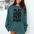 Play Hard Pray Hard Youth Boy Christian Baseball Jesus Comfort Colors Sweatshirt Chalky Mint Play Hard Pray Hard Youth Boy Christian Baseball Jesus Comfort Colors Sweatshirt Chalky Mint