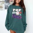 Pop Rookie Of Year 1st Birthday Baseball Theme Matching Comfort Colors Sweatshirt Chalky Mint