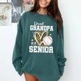 Proud Grandpa Of A 2026 Senior Baseball Graduation Leopard Comfort Colors Sweatshirt Chalky Mint