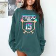 Proud Mom Baseball Player Number 15 Ice Cream Drip Comfort Colors Sweatshirt Chalky Mint Proud Mom Baseball Player Number 15 Ice Cream Drip Comfort Colors Sweatshirt Chalky Mint