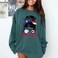 Puerto Rico Baseball Mom Messy Bun Boricua Comfort Colors Sweatshirt Chalky Mint Puerto Rico Baseball Mom Messy Bun Boricua Comfort Colors Sweatshirt Chalky Mint