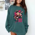 Punk Girl With Anger Kanji And Baseball Bat Comfort Colors Sweatshirt Chalky Mint Punk Girl With Anger Kanji And Baseball Bat Comfort Colors Sweatshirt Chalky Mint