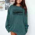 Retro Baseball Mama Groovy Baseball Mom Comfort Colors Sweatshirt Chalky Mint
