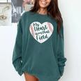 Retro My Heart Is On That Field Baseball Mom Mother's Day Comfort Colors Sweatshirt Chalky Mint Retro My Heart Is On That Field Baseball Mom Mother's Day Comfort Colors Sweatshirt Chalky Mint