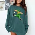 Retro Leprechaun Baseball St Patricks Day Sport Men Boy Kids Comfort Colors Sweatshirt Chalky Mint Retro Leprechaun Baseball St Patricks Day Sport Men Boy Kids Comfort Colors Sweatshirt Chalky Mint