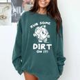 Rub Some Dirt On It Cute Girls Retro Baseball Mom Softball Comfort Colors Sweatshirt Chalky Mint