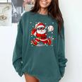 Santa Baseball Christmas Pajamas Xmas Men Boy Toddlers Comfort Colors Sweatshirt Chalky Mint Santa Baseball Christmas Pajamas Xmas Men Boy Toddlers Comfort Colors Sweatshirt Chalky Mint