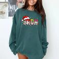 Santa Bruh Baseball Christmas Xmas Meme Pajamas Family Comfort Colors Sweatshirt Chalky Mint