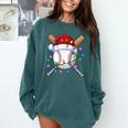 Santa Sports Christmas Baseball Player Comfort Colors Sweatshirt Chalky Mint Santa Sports Christmas Baseball Player Comfort Colors Sweatshirt Chalky Mint