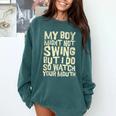 Sassy Baseball Mom Comfort Colors Sweatshirt Chalky Mint