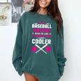 Self Expression Cool Baseball Mom Positive Thinking Comfort Colors Sweatshirt Chalky Mint