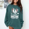 Senior Mom Class Of 2026 Baseball Graduation Heart Comfort Colors Sweatshirt Chalky Mint