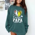 Senior Papa Class Of 2026 Baseball Softball Graduation Heart Comfort Colors Sweatshirt Chalky Mint