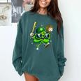 Shamrock Lucky Clover Baseball Patricks Day Family Matching Comfort Colors Sweatshirt Chalky Mint Shamrock Lucky Clover Baseball Patricks Day Family Matching Comfort Colors Sweatshirt Chalky Mint