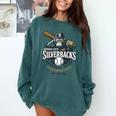 Sioux City Silverbacks Retro Minor League Baseball Comfort Colors Sweatshirt Chalky Mint
