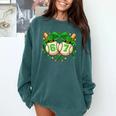 Six Seven 67 Meme Baseball Coquette Bow St Patrick's Day Comfort Colors Sweatshirt Chalky Mint