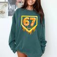 Six Seven 67 Meme Gen Alpha Slang Baseball 101 Comfort Colors Sweatshirt Chalky Mint Six Seven 67 Meme Gen Alpha Slang Baseball 101 Comfort Colors Sweatshirt Chalky Mint