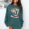 Six Seven Baseball Lifestyle 67 Meme Gen Alpha Slang Premium Tri-Blend Comfort Colors Sweatshirt Chalky Mint