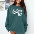Six Seven Baseball Style Number 67 Sports Slang Meme Kids Comfort Colors Sweatshirt Chalky Mint Six Seven Baseball Style Number 67 Sports Slang Meme Kids Comfort Colors Sweatshirt Chalky Mint