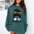 Soccer Baseball Mom Of Both Messy Bun Leopard Mother's Day Comfort Colors Sweatshirt Chalky Mint Soccer Baseball Mom Of Both Messy Bun Leopard Mother's Day Comfort Colors Sweatshirt Chalky Mint