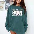 My Son Bought Me This Baseball Mom Comfort Colors Sweatshirt Chalky Mint