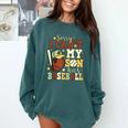 Sorry I Can't My Son Has Baseball Mother’s Day Baseball Mom Comfort Colors Sweatshirt Chalky Mint Sorry I Can't My Son Has Baseball Mother’s Day Baseball Mom Comfort Colors Sweatshirt Chalky Mint