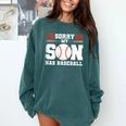 Sorry My Son Has Baseball Baseball Mom Comfort Colors Sweatshirt Chalky Mint