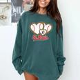 St Louis Leopard Heart Baseball Batter Boys Fan Comfort Colors Sweatshirt Chalky Mint
