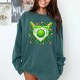 St Patrick Day Baseball Drip Ice Cream Boys Men Comfort Colors Sweatshirt Chalky Mint St Patrick Day Baseball Drip Ice Cream Boys Men Comfort Colors Sweatshirt Chalky Mint