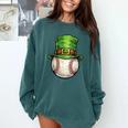 St Patricks Day Baseball Player Leprechaun Hat Men Boys Kids Comfort Colors Sweatshirt Chalky Mint St Patricks Day Baseball Player Leprechaun Hat Men Boys Kids Comfort Colors Sweatshirt Chalky Mint