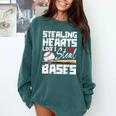 Stealing Hearts Like I Steal Bases Baseball Valentines Comfort Colors Sweatshirt Chalky Mint Stealing Hearts Like I Steal Bases Baseball Valentines Comfort Colors Sweatshirt Chalky Mint