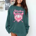 Strike Out Breast Cancer Baseball Drip For Boys Youth Comfort Colors Sweatshirt Chalky Mint Strike Out Breast Cancer Baseball Drip For Boys Youth Comfort Colors Sweatshirt Chalky Mint