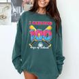 I Survived 100 Days Of School Baseball Cream Drip Boys Comfort Colors Sweatshirt Chalky Mint