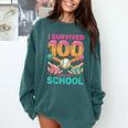 I Survived 100 Days Of School Baseball Ice Cream Drip Comfort Colors Sweatshirt Chalky Mint I Survived 100 Days Of School Baseball Ice Cream Drip Comfort Colors Sweatshirt Chalky Mint
