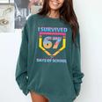 I Survived 67 Days Of School Baseball Trend For Boys Girls Comfort Colors Sweatshirt Chalky Mint
