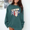 T-Ball Mimi Baseball Mom Game Day Comfort Colors Sweatshirt Chalky Mint