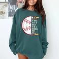 It Takes a Lot Of Balls To Be a Baseball Mom Comfort Colors Sweatshirt Chalky Mint