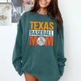 Texas Baseball Mom Design Baseball Player And Baseball Comfort Colors Sweatshirt Chalky Mint